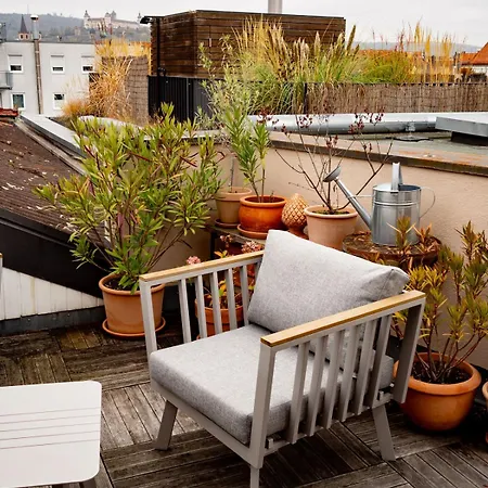 Zentrales In Mit Dachterrasse Und Tiefgarage 维尔茨堡
